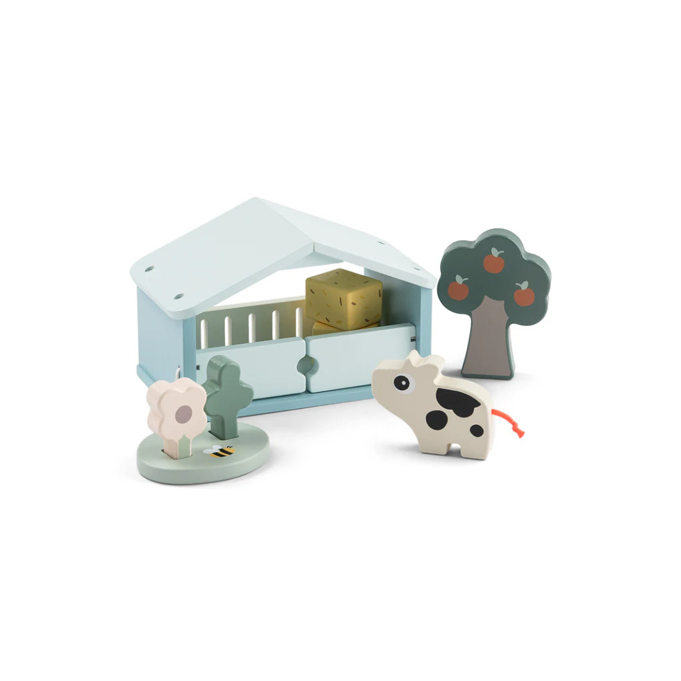 Houten boerderij set - Tiny farm play set - Dotti - Colour mix - Done by Deer - productfoto
