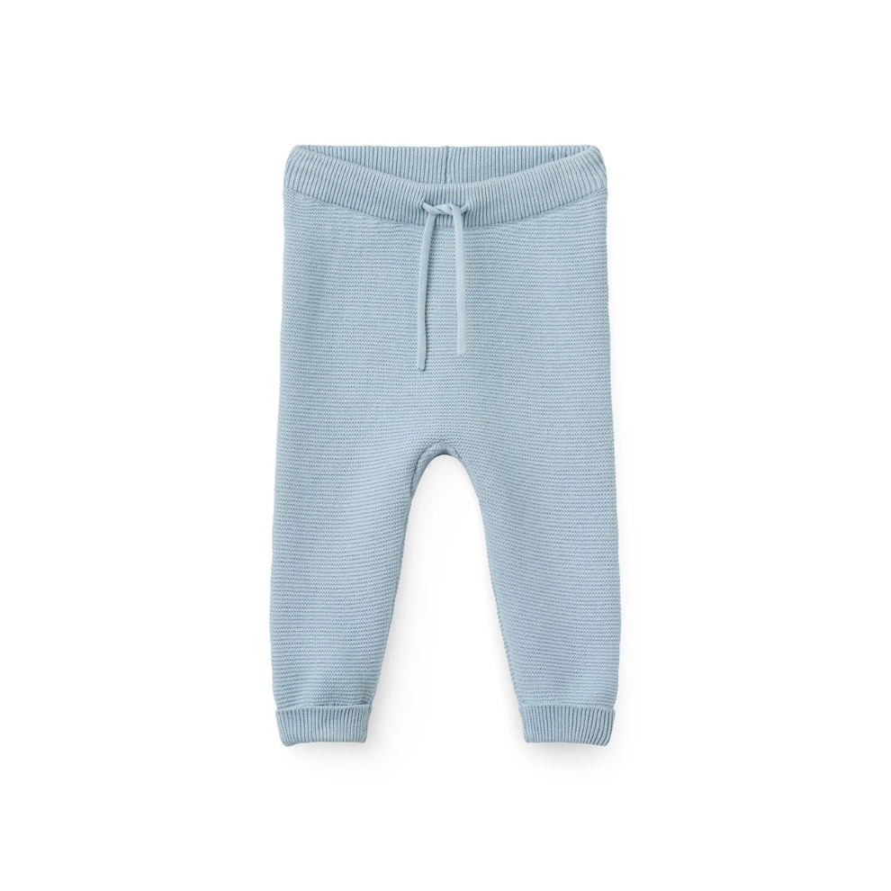 Knitted pants - Cotton Baby Leggings - Organic cotton - Blue/Dusty Blue - Copenhagen Colors