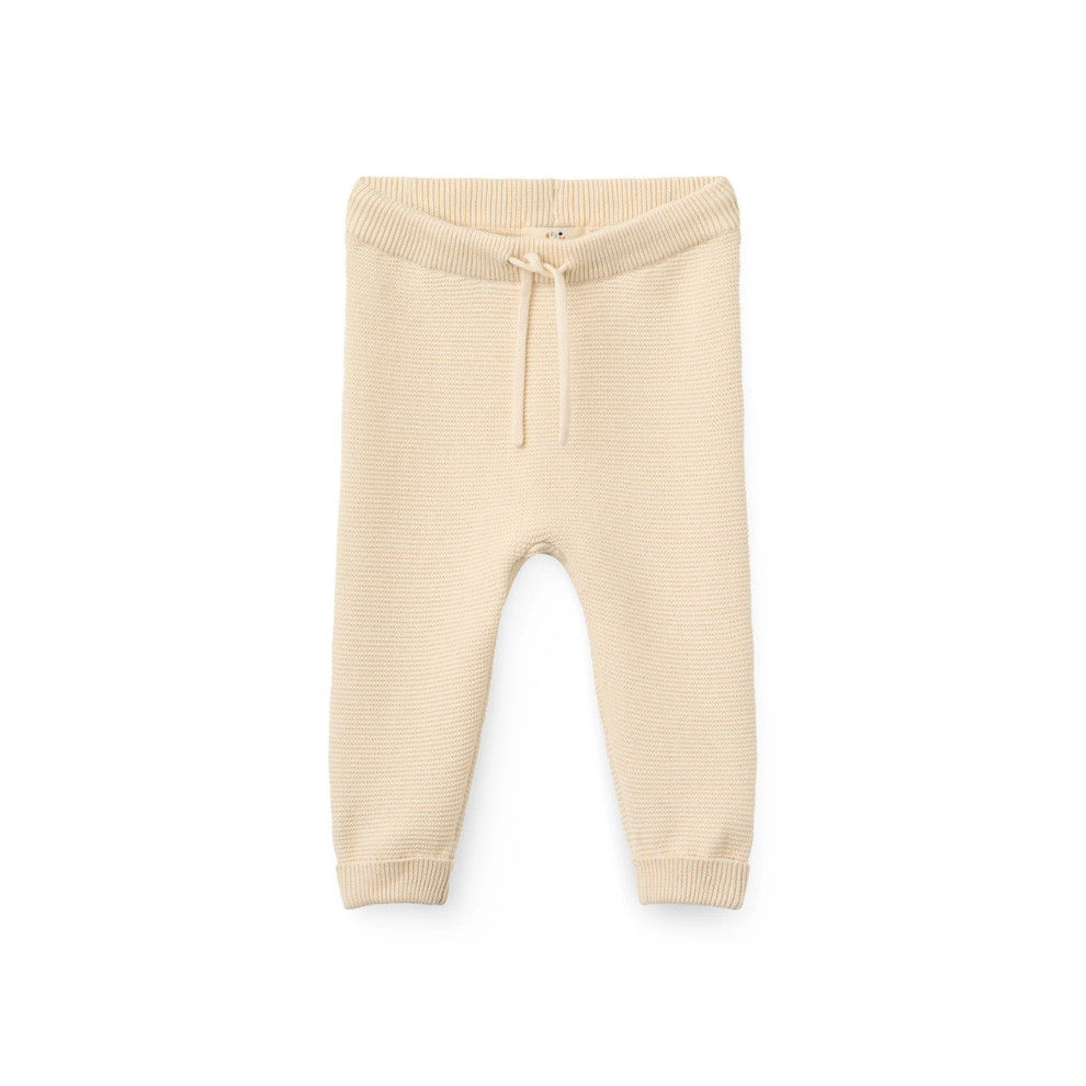 Knitted Pants - Cotton Baby Leggings - Organic Cotton - Ecru/Cream - Copenhagen Colors