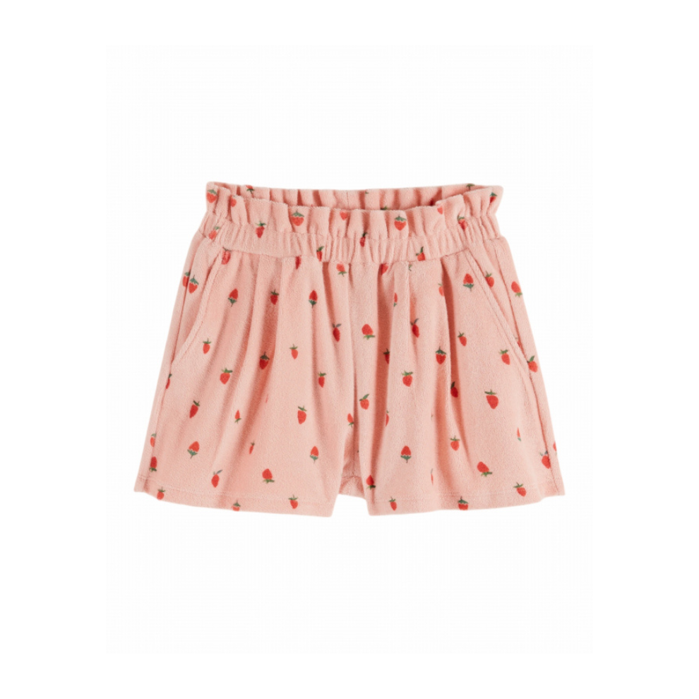 Kort broekje badstof - Short Eponge - Aardbeitjes - Emile et Ida - productfoto