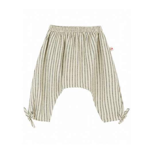 Pinstripe Harem Pants - Sarouel Bebe - Cotton Blend - Emile et Ida