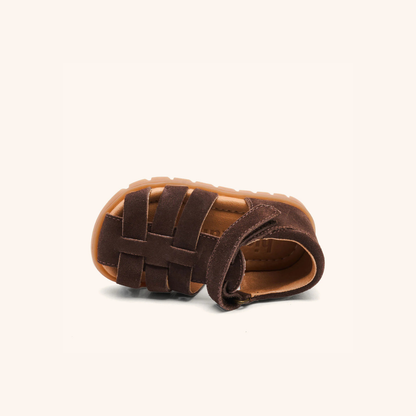 Leather sandal Beka s - Suede - Cacao - Bisgaard