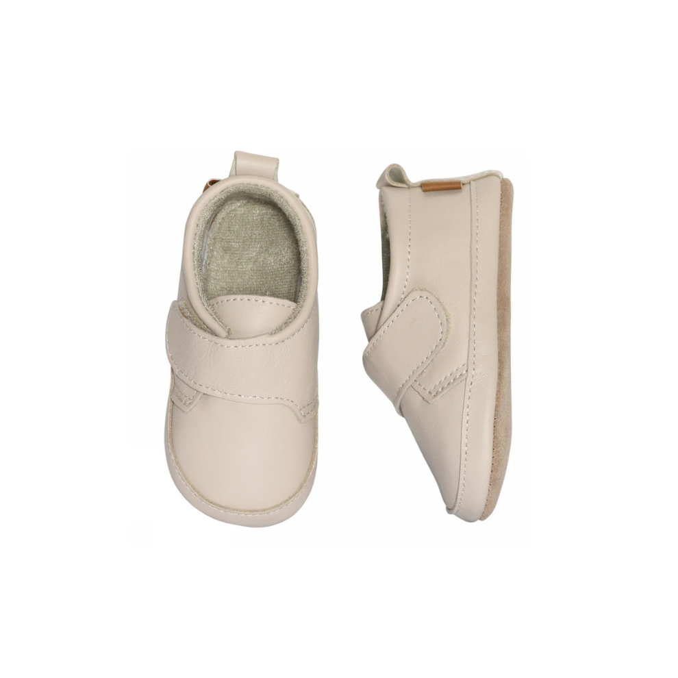 Leather baby slippers - Classic leather slippers - Oxford tan - Melton