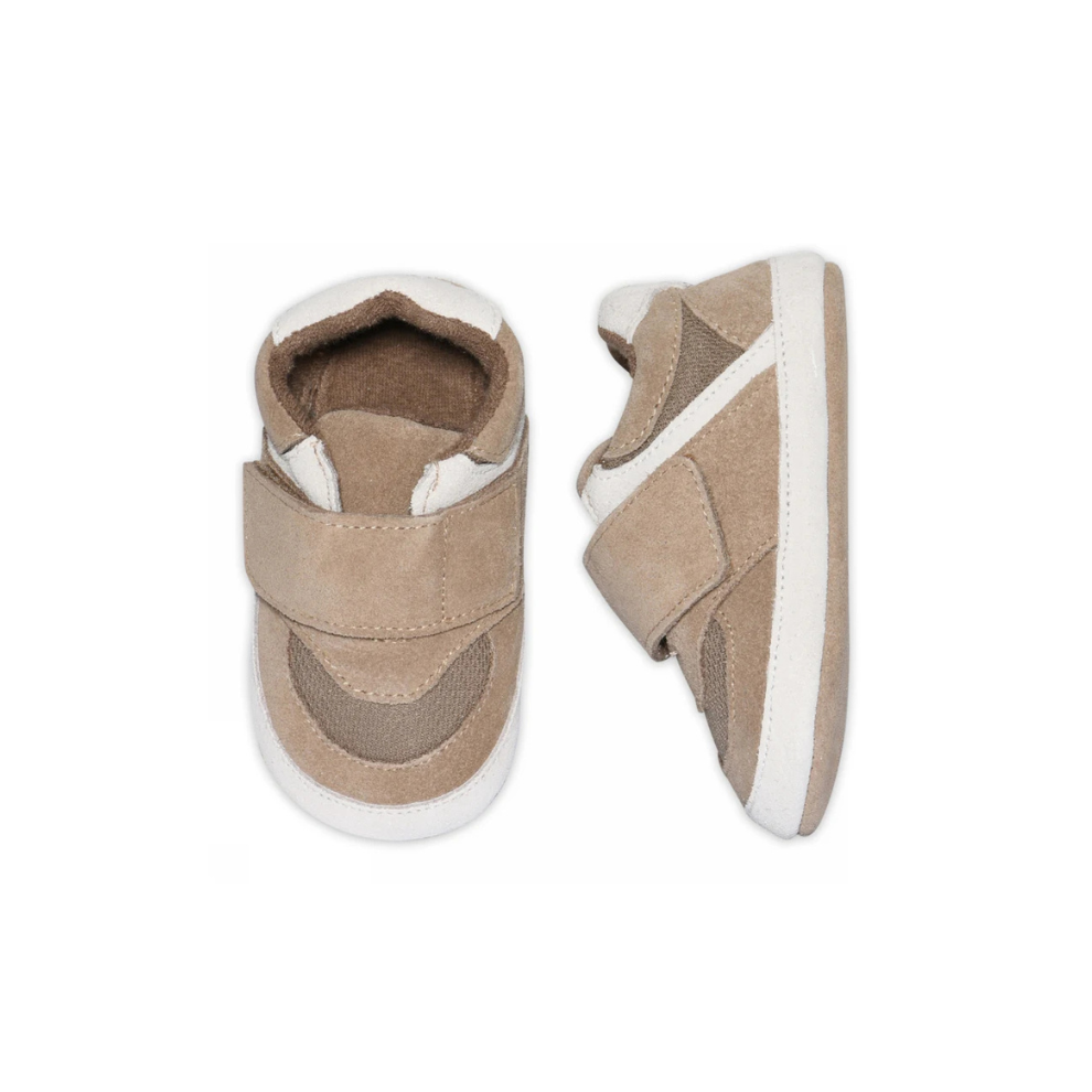 Babyslofjes Sneaker Look - Suède & Mesh - Beige/Natural - Melton - MP Denmark - productfoto