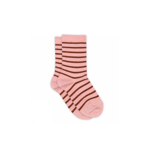 Striped socks - Bamboo/cotton - Silver pink/Pink - MP Denmark