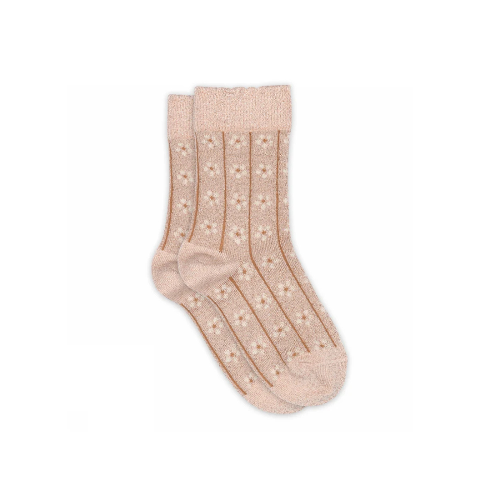 Kindersokjes glitter - Oline sock - Roze/Rose Dust - MP Denmark - productfoto