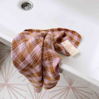 Hydrofiele doek Bianca - Vichy Caramel / lilac - Mousseline katoen - Rose in April - productfoto - afbeelding 2