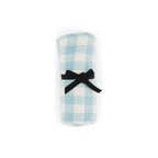 Hydrofiele doek Bianca - Vichy Canal blue/blauw - Mousseline katoen - Rose in April - productfoto