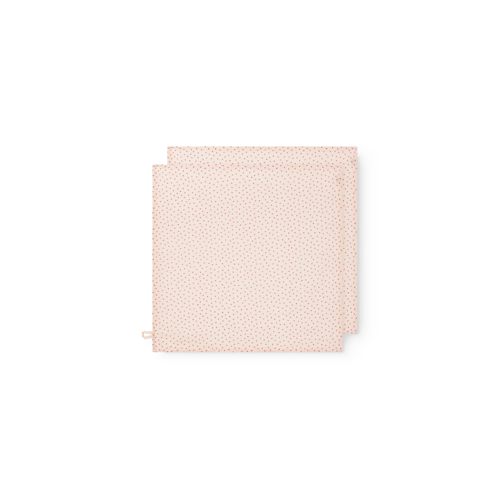 Hydrofiele doeken Ada - 65x65cm - 2 pack - Biologisch katoen mousseline - Happy Hearts/Hartjesprint - MarMar Copenhagen - productfoto