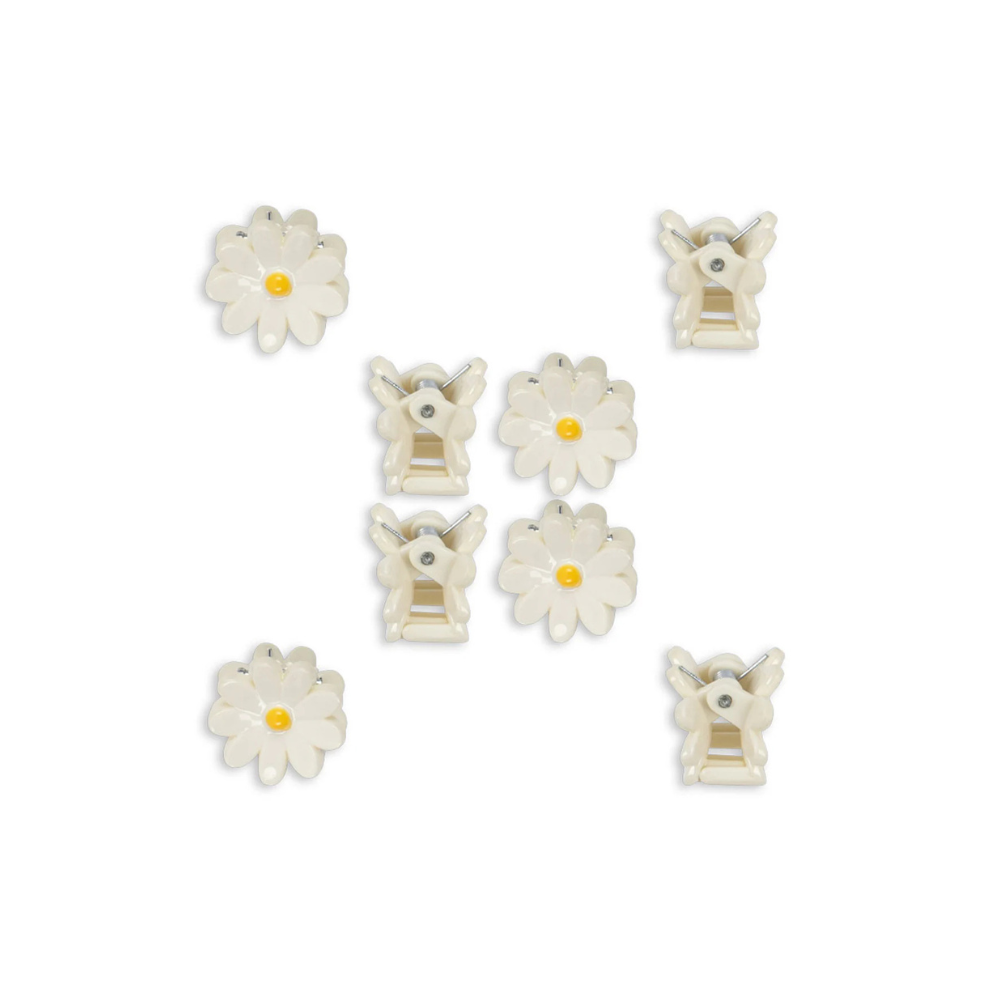 6 Pack Mini Hair Claws - Daisy - Kleine Haarspeldjes - Bloemtjes - Konges Sløjd - productfoto