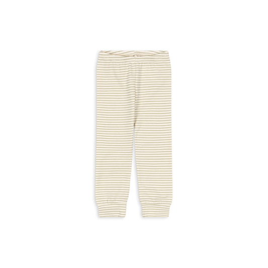 Basic Broek - Tea Stripe - Gestreept baby broekje - GOTS Biologisch Katoen