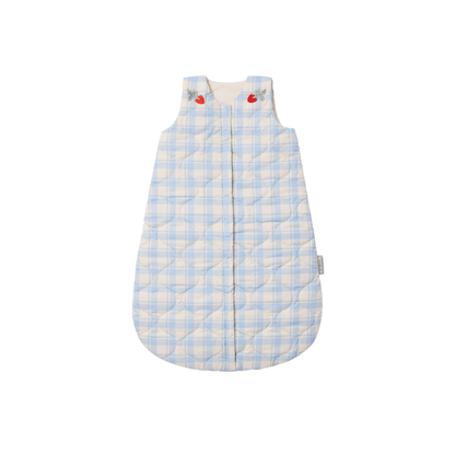 Gewatteerde Slaapzak - Plaid Sky Blue - Biologisch katoen - Garbo&Friends