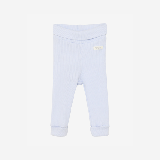 Baby Rib Leggings - Organic Cotton - Arctic Ice - GOTS - Fixoni