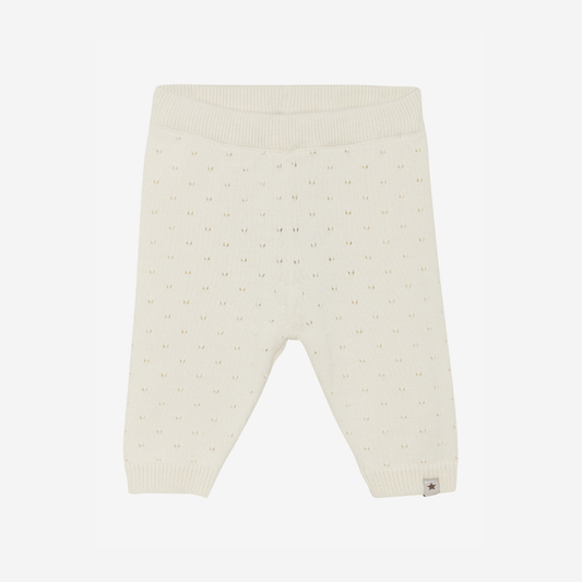 Knitted pants - Organic cotton - Antique White - Pants Knit Pointelle - Huttelihut