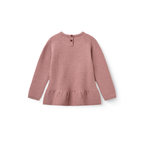 Pull en maille à volants - Pull à volants en mérinos - Rose d'hiver - 100 % laine mérinos - Couleurs de Copenhague - dos