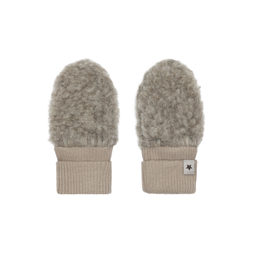 Moufles bébé - Ours en laine - Camel chiné - 100 % laine - HUTTEliHUT