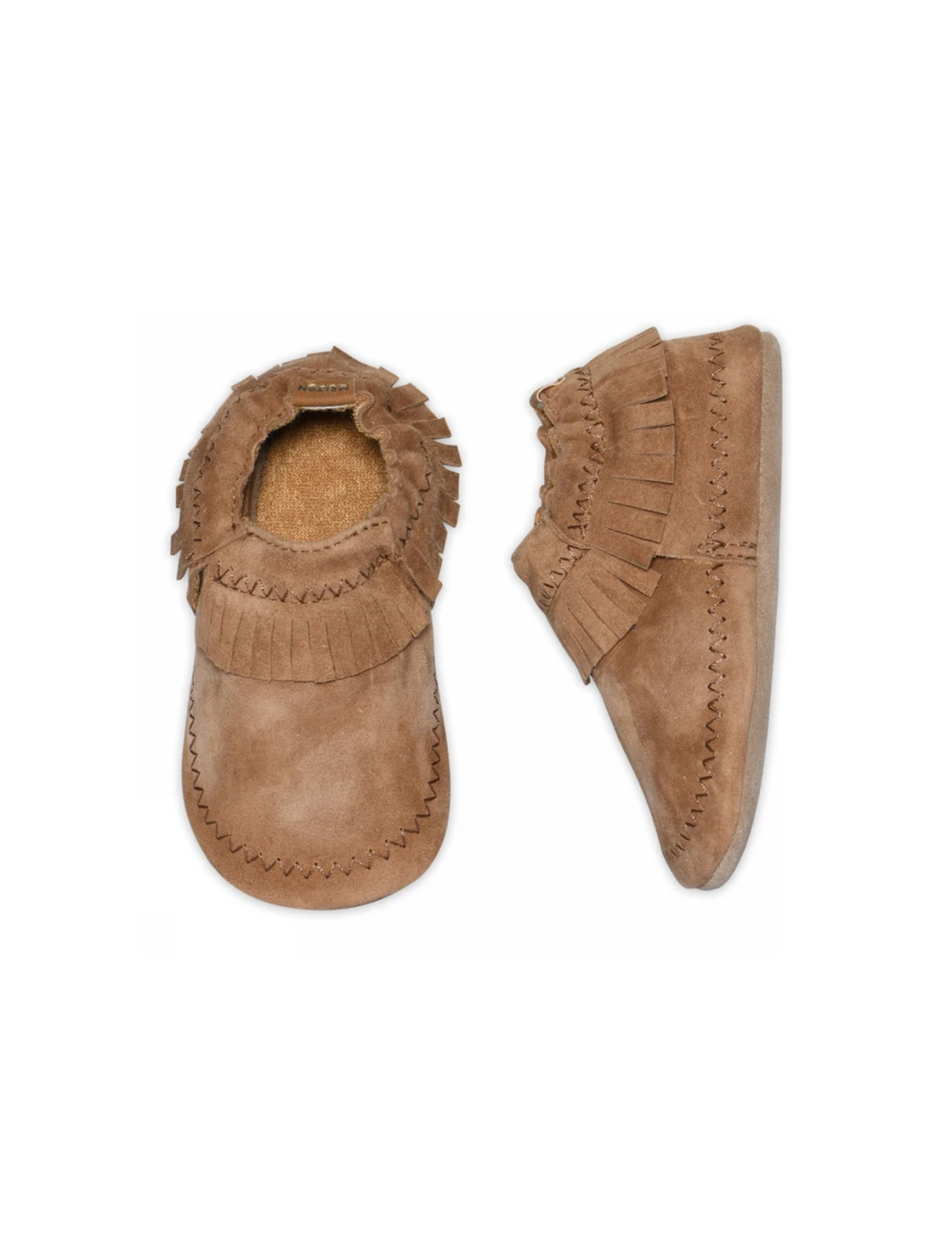 Moccasin Suede Slippers – Leather baby booties with non-slip suede sole – MELTON