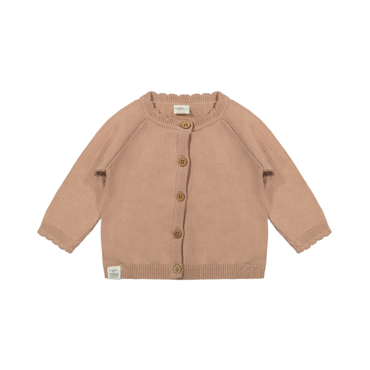 Knitted Cardigan - Cardigan Cash Knit Pink - Organic cotton - Riffle Amsterdam