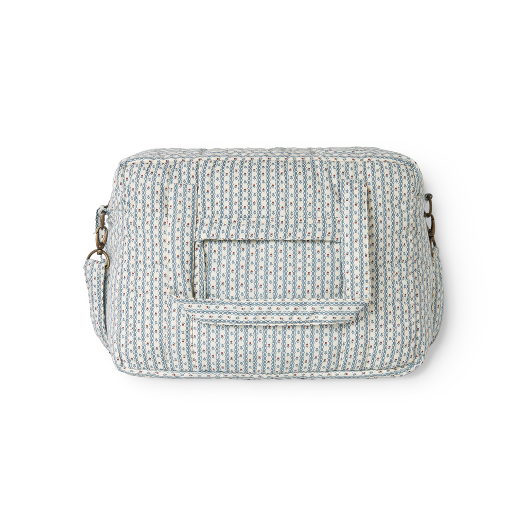 Luiertas/weekendtas - Floral Stripe - Biologisch katoen - MarMar Copenhagen - productfoto - afbeelding 2
