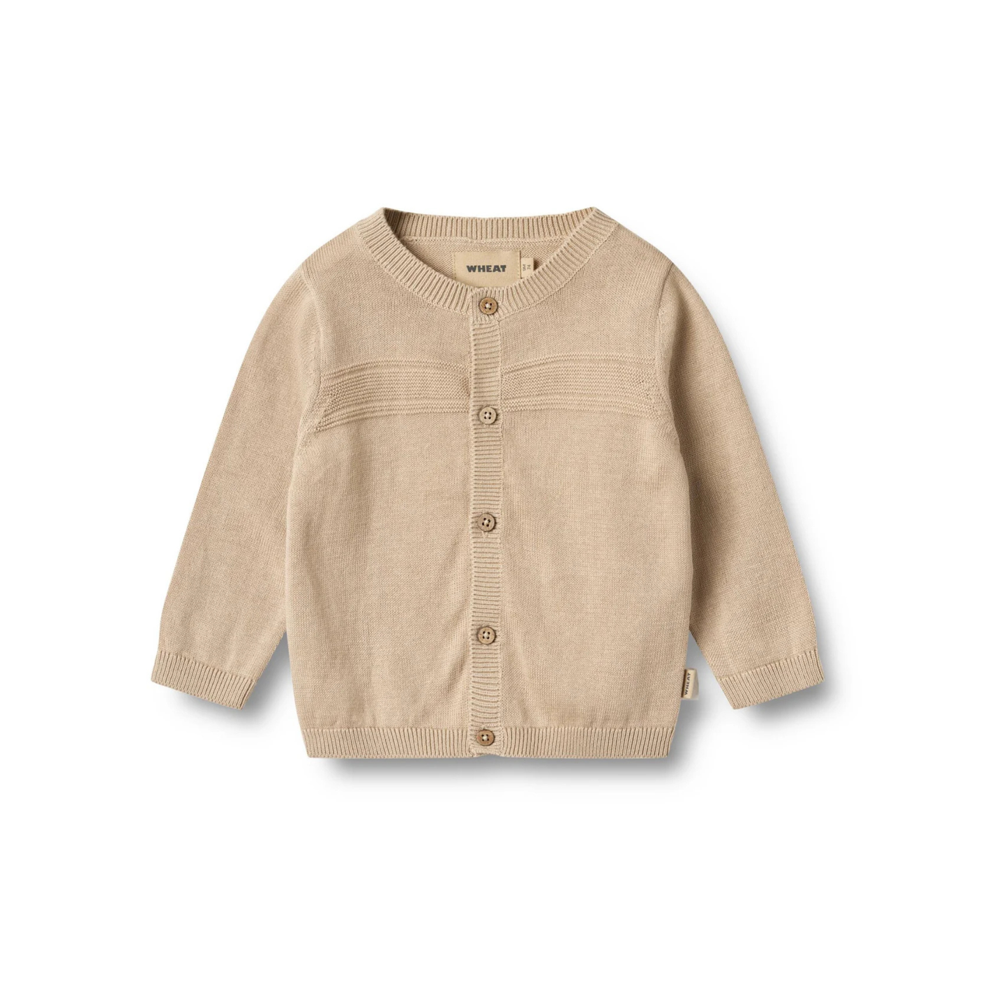Knitted cardigan - Warm Sand Knit - Cardigan Sofus - Organic cotton - Wheat
