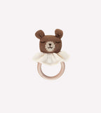 Bijtring/Teething ring - Teddy nut/Bruine beer - Alpaca wol - Main Sauvage - productfoto - afbeelding 2