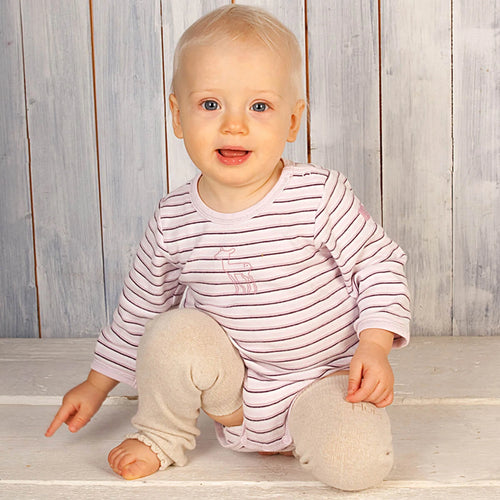 Baby Leg Warmers – Merino Uni Creme – Wool baby leg warmers – Merino wool and cashmere – Hoppediz