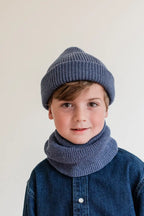 Bonnet Fonzie Kids - 100 % laine mérinos italienne extra fine - HVID
