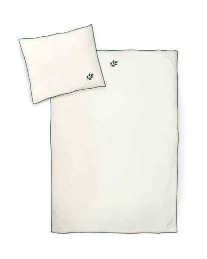 Junior Dekbed set - Leave embroidery - 100% biologisch katoen - 100x140 cm - Moonboon
