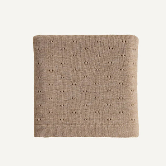 Baby Blanket Ajour - Bibi Blanket - Merino Wool - HVID