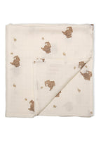Hydrofiele swaddle - Biologisch katoen - 120 x 120 cm - Bees and Bears - That's mine - productfoto