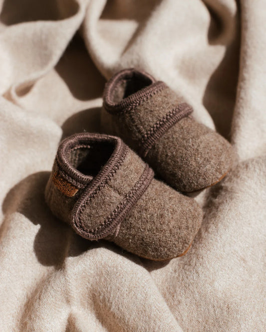 Wool booties - Classic Wool Slippers - Indoor shoe - Denver Melange - MELTON