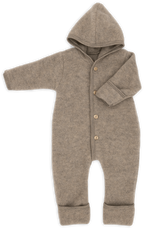 Buitenpak/jumpsuit - Biologische Wol fleece - Engel Natur walnut walnoot bruin