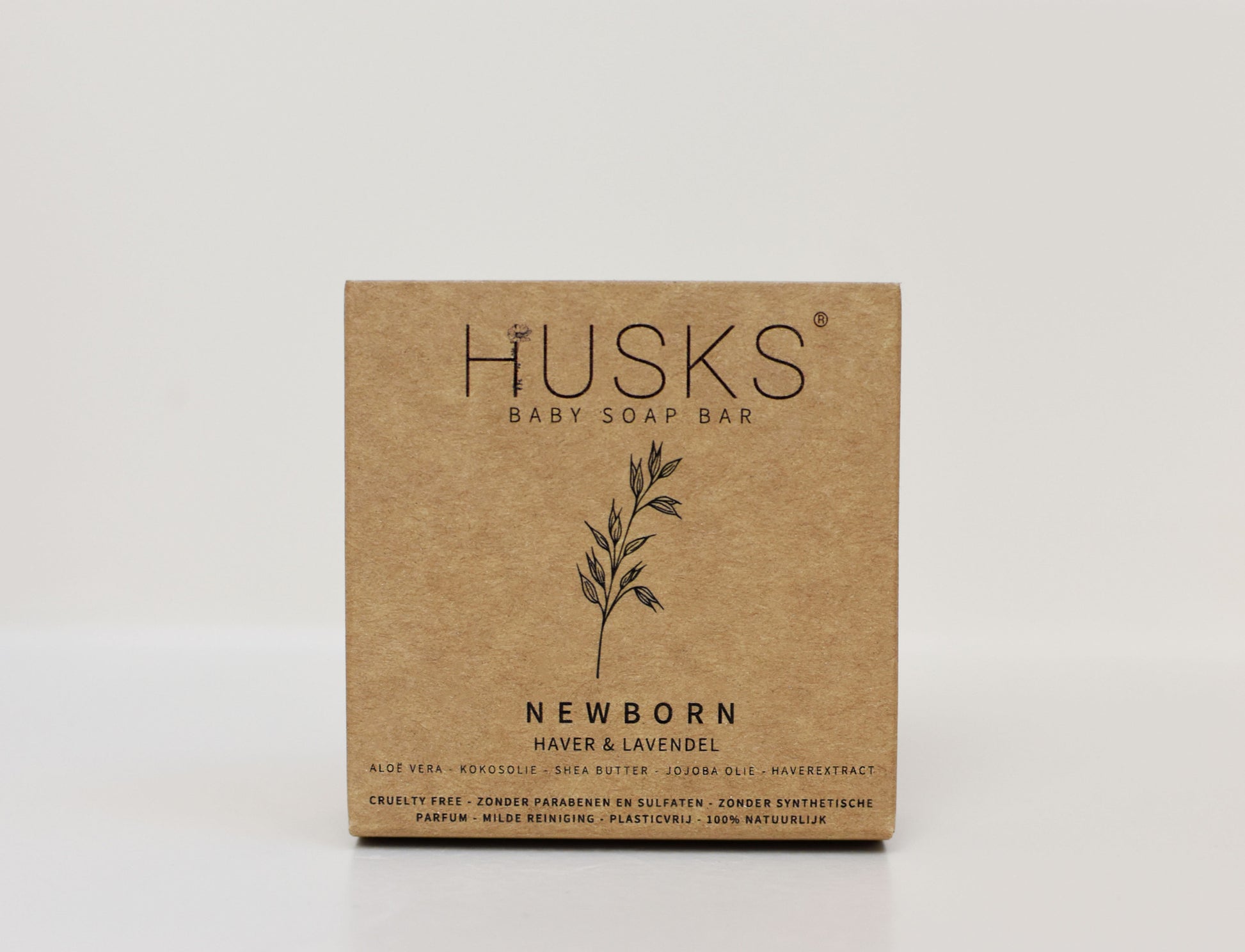HUSKS - Newborn Baby Soap Bar - Aroma therapeutisch - Lavendel & Haver - 100% natuurlijk - SLES vrij - 2 in 1