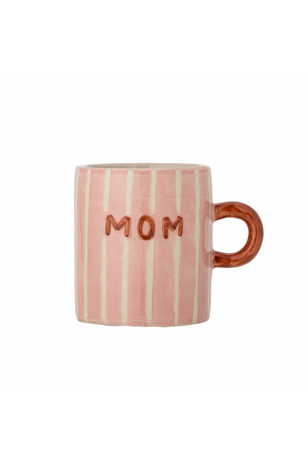 Cherish Mug Rose – Bloomingville: vrijstaand productaanzicht met het opschrift Mom.
