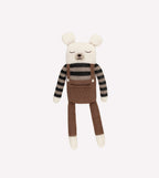Grote beer knuffel - Large Teddy - Ecru overall - Alpaca wol - Main Sauvage - productfoto - afbeelding 2