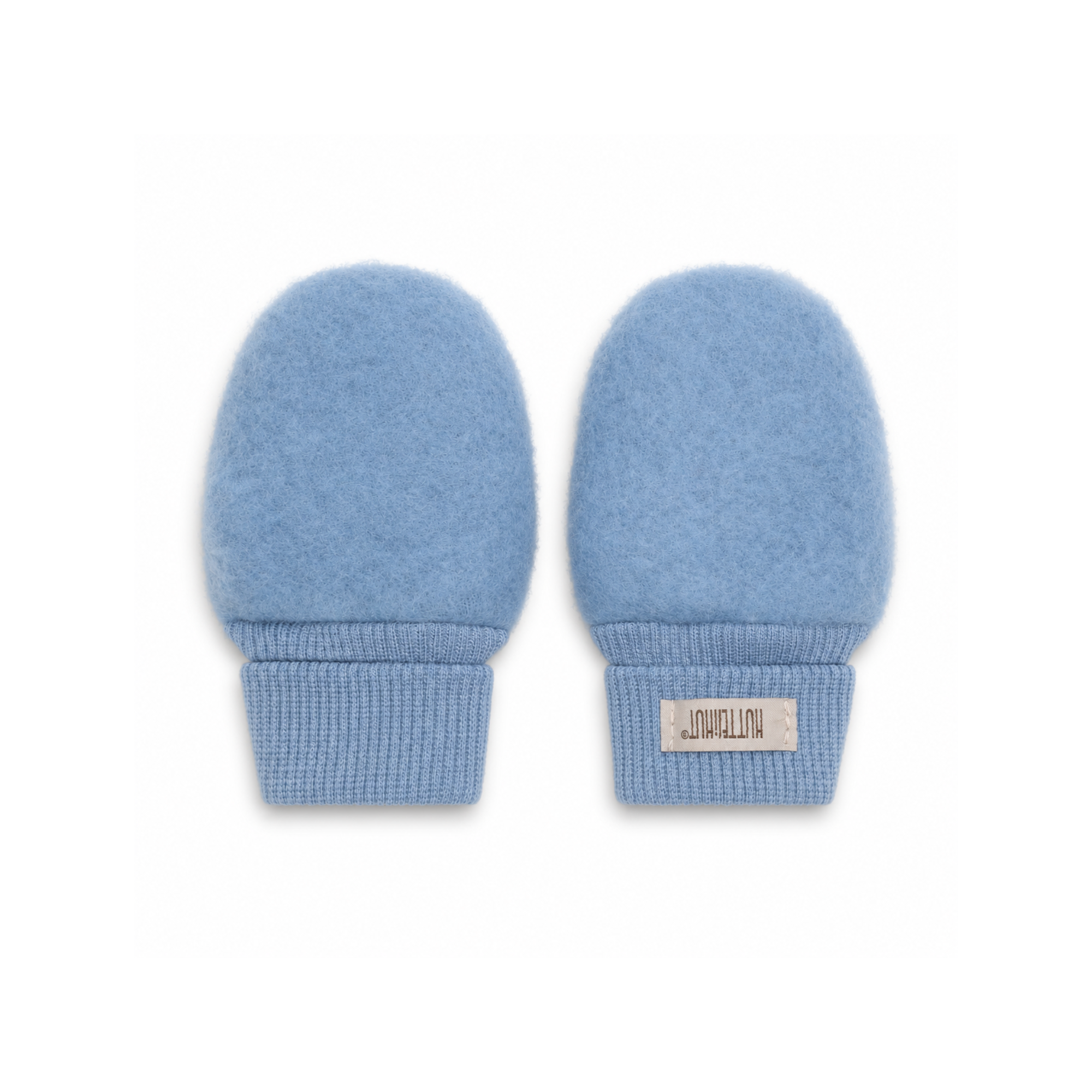 Baby wantjes - Merino wol fleece 2-laags - HUTTEliHUT winward blue