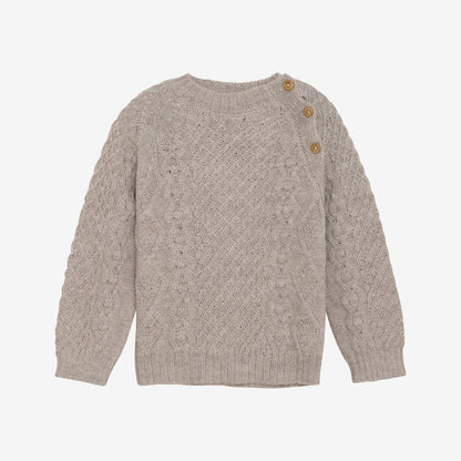 Gebreide trui - Alpaca wol knit - Camel melange - Huttelihut voor