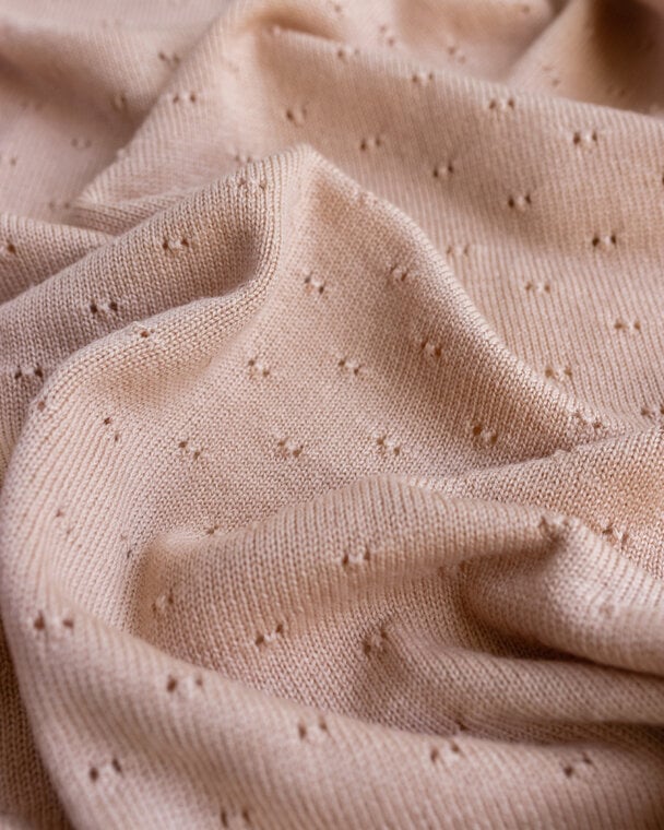 Baby Blanket Ajour - Bibi Blanket - Merino Wool - HVID