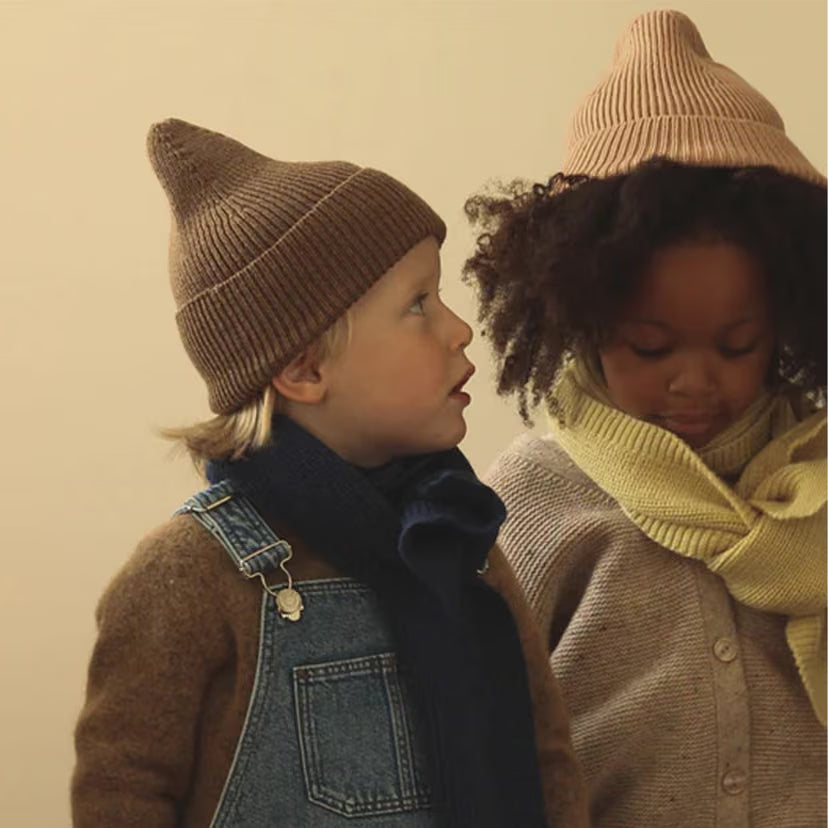 Bonnet Fonzie Kids - 100 % laine mérinos italienne extra fine - HVID