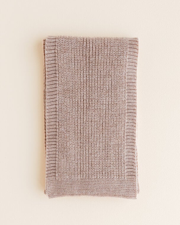 Sjaal Gustave - Merino wol - Sand - HVID