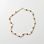 Pearly Caramel Adult Necklace – Women's necklace with freshwater pearls and caramel amber – Nirrimis