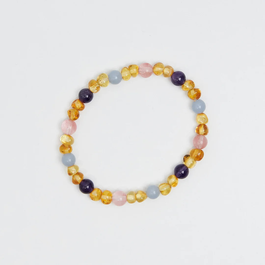 Barnsteen en edelstenen armband - Bobbie - 14 cm - Kids 0-3 jaar - Nirrimis