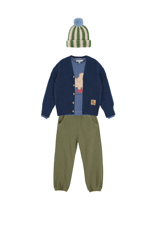Sweater Poodle - Biologisch katoen - Ocean - Émile et Ida