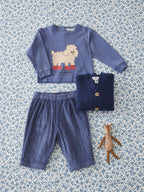 Sweater Poodle - Biologisch katoen - Ocean - Émile et Ida