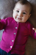 Baby Cardigan - Wool/Silk - Walnut - Baby Cardigan - Engel Natur