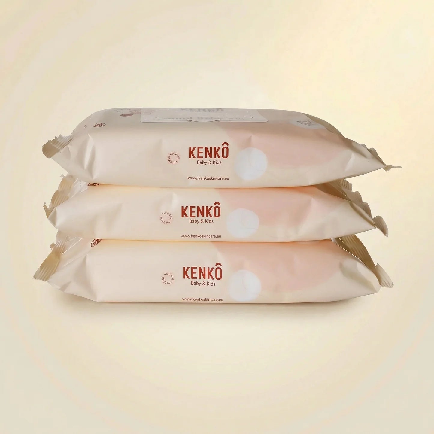 Natürliche Babytücher mit Windelcreme - 3x 54 Stück Set - Kenkô