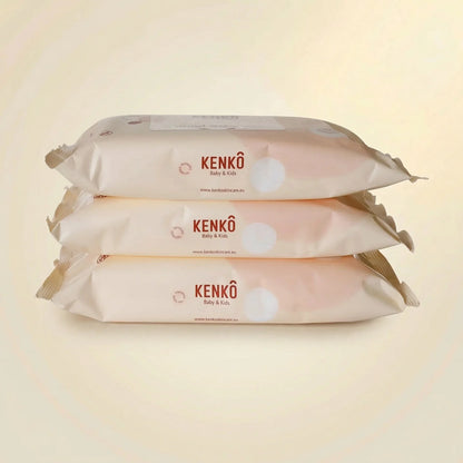 Natürliche Babytücher mit Windelcreme - 3x 54 Stück Set - Kenkô