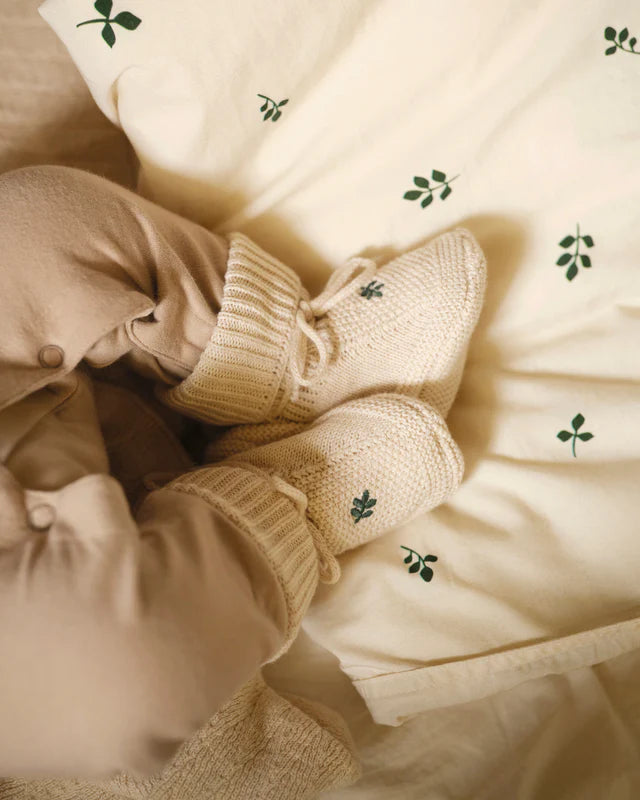 Knitted Hat and Booties Set - Gift Set - Organic Cotton - Moonboon