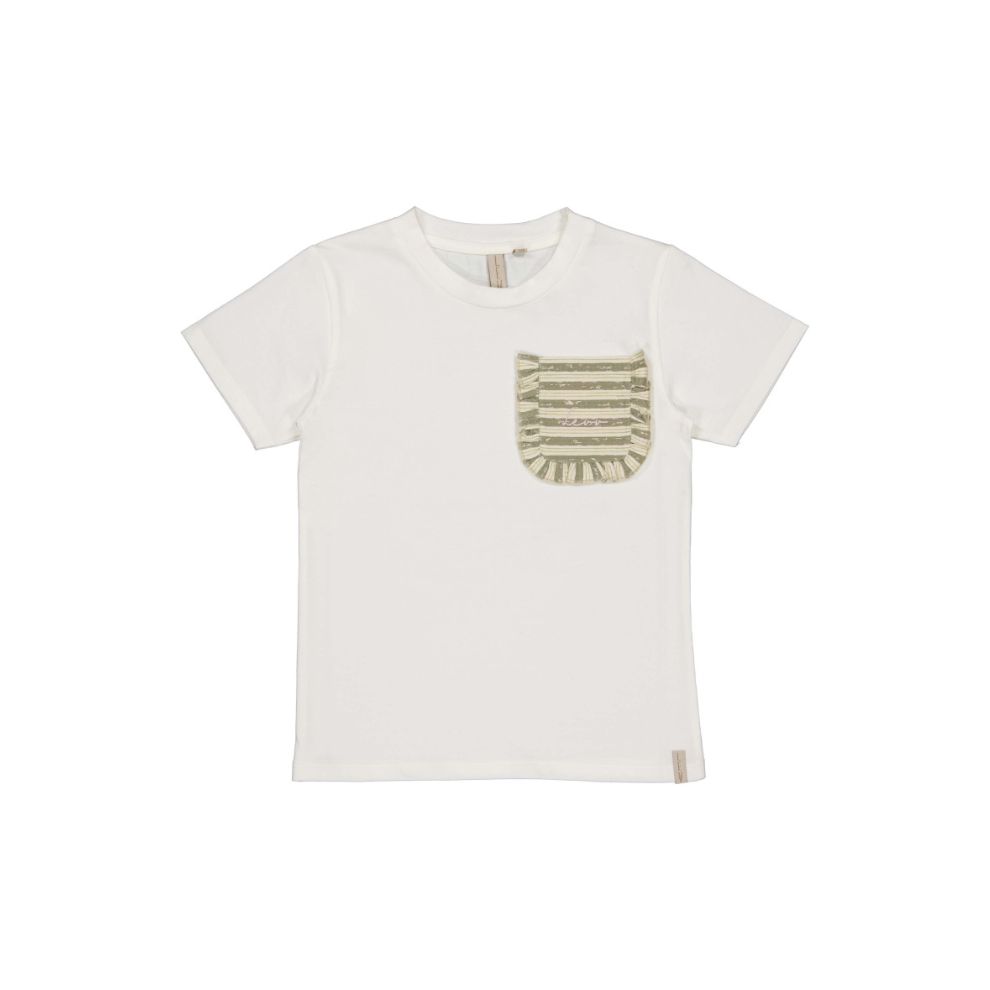 T-shirt Beike - Katoen - Wit/White Marble - Levv Labels voor