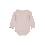 Romper pointelle Maud - Biologisch katoen - Roze/Soft Pink - Levv Labels achterkant